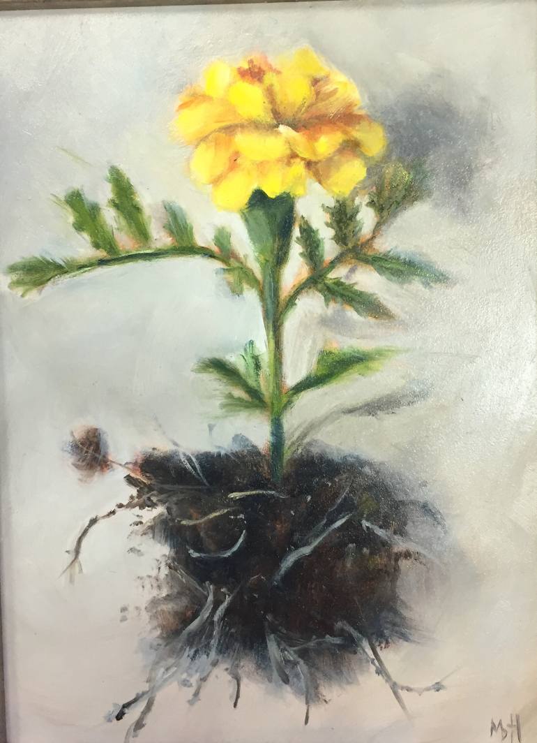 770x1064 Saatchi Art Marigold Painting By Mb Hucker - Marigold Painting