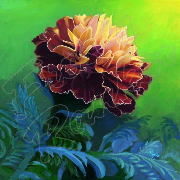 624x624 Art Squared Series Frosty Rankin - Marigold Painting