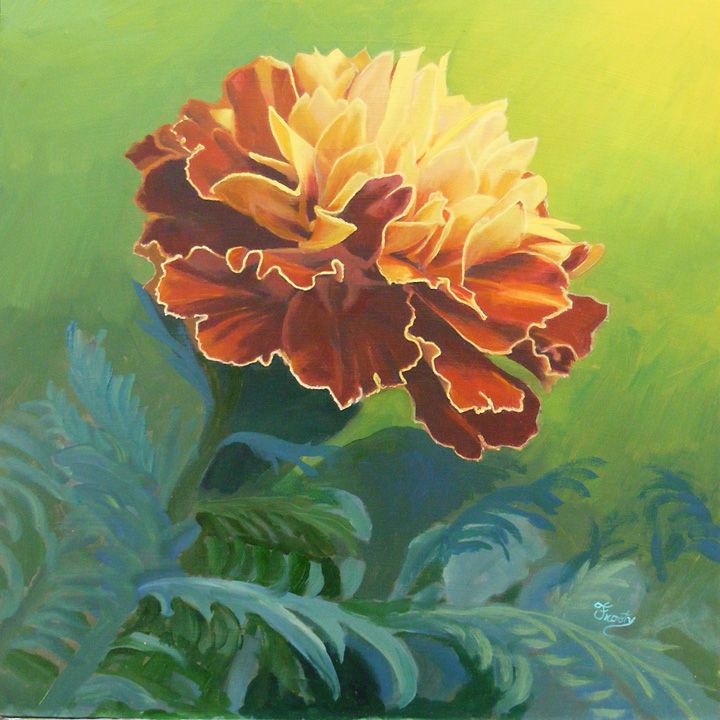 720x720 This Is Painted Marigold, A 16 X 16 Acrylic, On Art Board - Marigold Painting