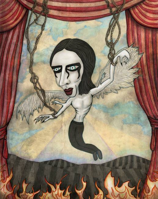 517x650 Stunning Marilyn Manson Artwork For Sale On Fine Art Prints - Marilyn Manson Painting