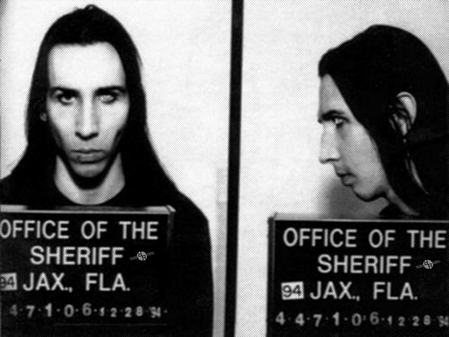 900x675 Marilyn Manson Mug Shot Horizontal Photograph By Tony Rubino - Marilyn Manson Painting