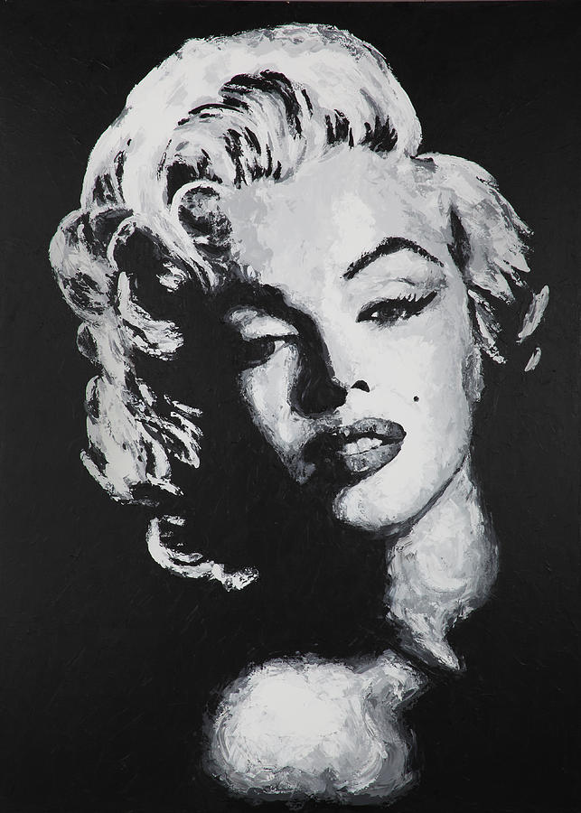 643x900 Marilyn Monroe - Marilyn Monroe Black And White Painting