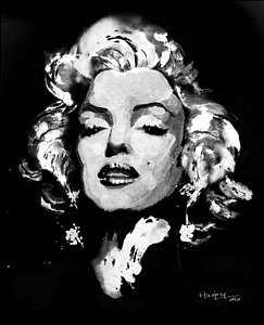 243x300 Marilyn Monroe Black And White Paintings Fine Art America - Marilyn Monroe Black And White Painting