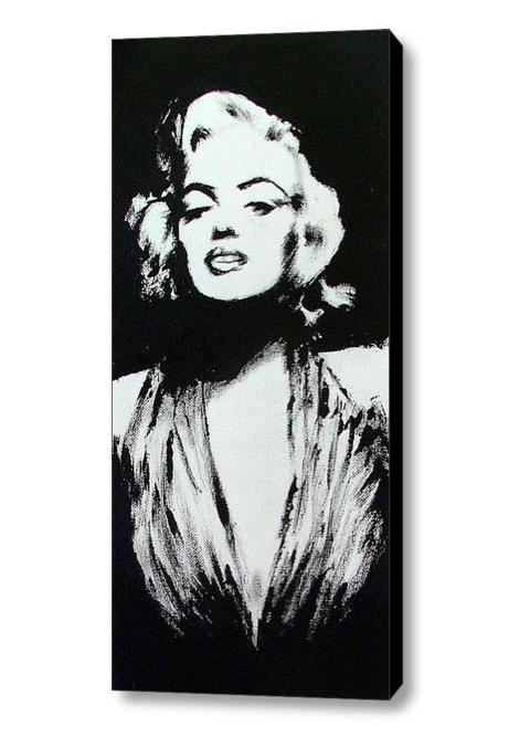 480x666 Tags Marilyn Monroe Paintings, Portrait Paintings, Face Paintings - Marilyn Monroe Black And White Painting