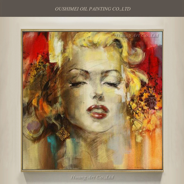 640x640 Big Size Artist Painted New Marilyn Monroe Oil Painting Hand - Marilyn Monroe Oil Painting