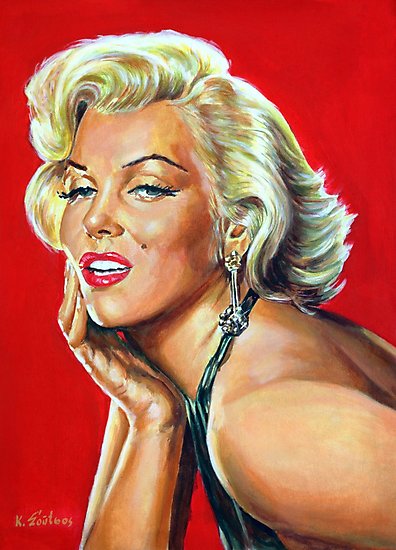 396x550 Marilyn Monroe Painting Portrait Photographic Prints By Star - Marilyn Monroe Painting