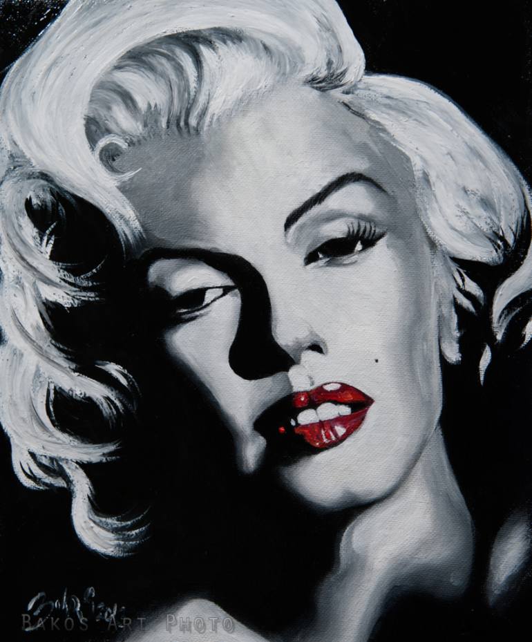770x929 Saatchi Art Marilyn Monroe Painting By Bakos Tamas - Marilyn Monroe Painting