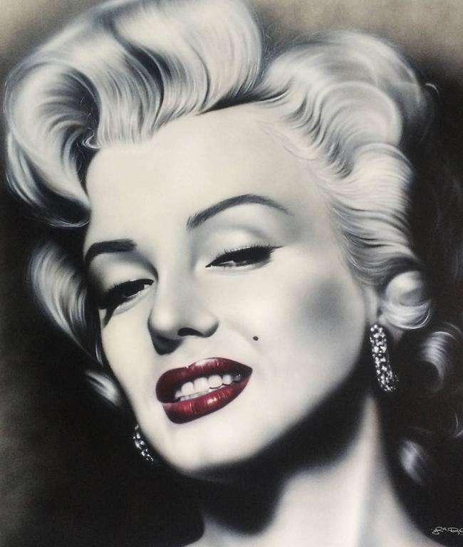 650x768 Large Oil On Canvas Marilyn Monroe Painting, Signed And Dated - Marilyn Monroe Painting