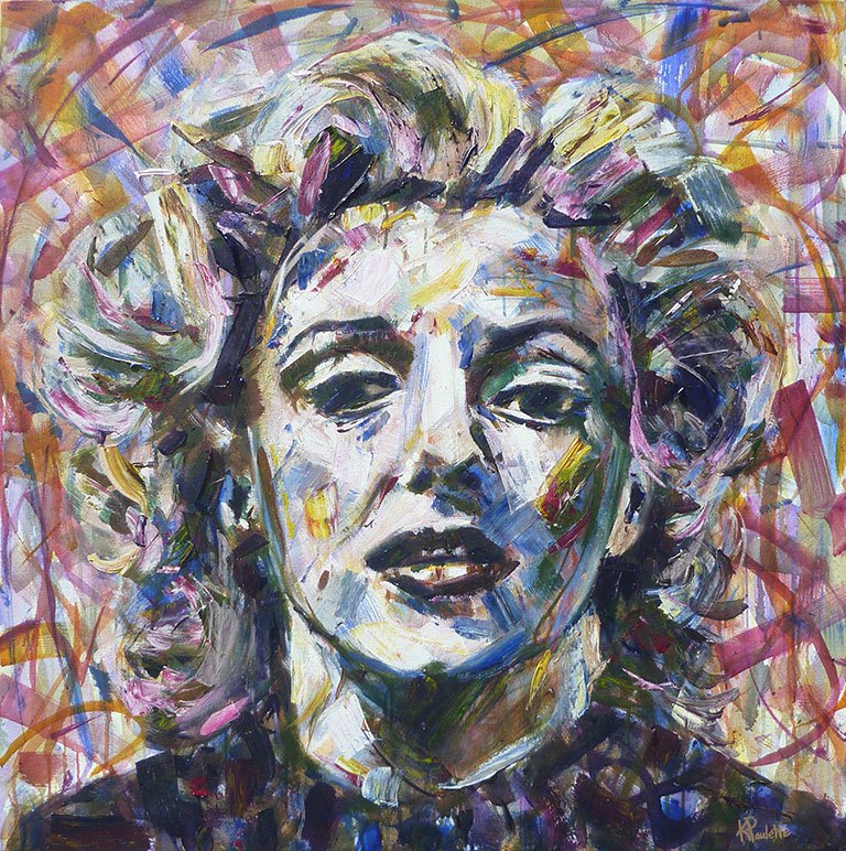 768x772 Marilyn Monroe Painting Pop Art Portrait Expressionism For Sale - Marilyn Monroe Painting Artist