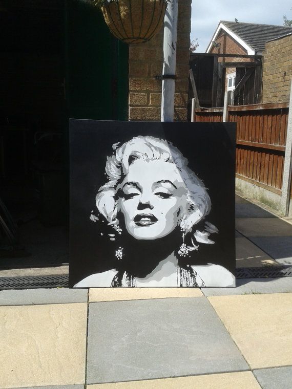 570x760 Marilyn Monroe Painting Large Canvas Stencil Art Spray Paint Art - Marilyn Monroe Painting Artist