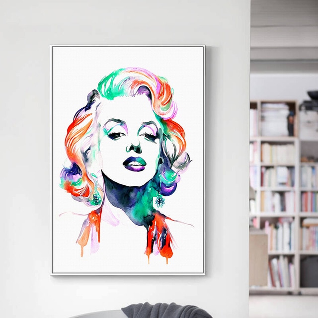 640x640 Photos Marilyn Monroe Canvas Painting, - Marilyn Monroe Painting On Canvas