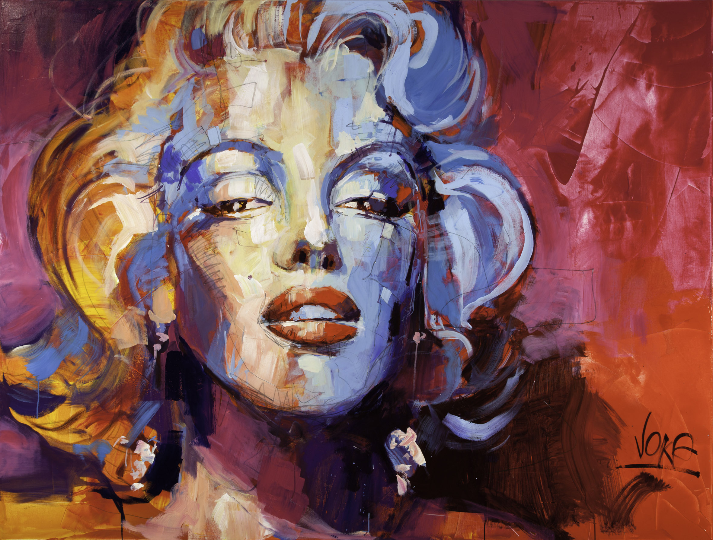 2362x1790 File2011 04 Marilyn Monroe, Acrylic On Canvas, 200x150cm Wiki.jpg - Marilyn Monroe Painting On Canvas