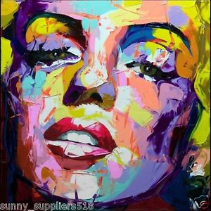 300x300 Hand Painted Canvas Oil Painting Portrait Wall Art Figure Marilyn - Marilyn Monroe Painting On Canvas