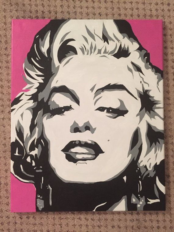 570x760 Marilyn Monroe Pop Art Portrait Acrylic On Canvas By Beachfrogpond - Marilyn Monroe Pop Art Painting