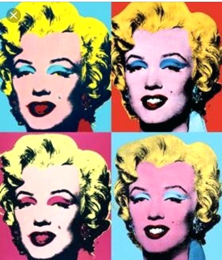748x877 4 Up Andy Warhol Marilyn Monroe Prints Canvas Playcompass - Marilyn Monroe Pop Art Painting