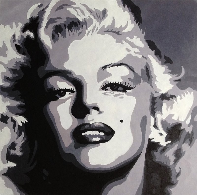 800x792 Quality Hand Painted Oil Painting Reproductions On Canvas - Marilyn Monroe Portrait Painting