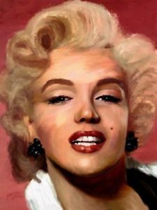 225x300 Marilyn Monroe Portrait Paintings Prints 12 X 16 Paper In Mount - Marilyn Monroe Portrait Painting