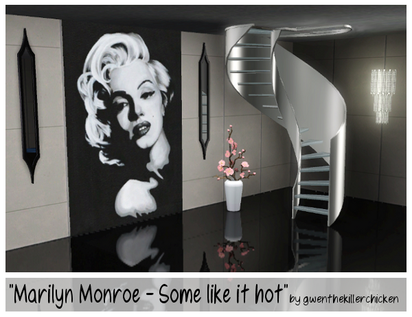 600x461 Huge Wall Painting Of Marilyn Monroe In Black And White Top 10 Sims - Marilyn Monroe Wall Painting