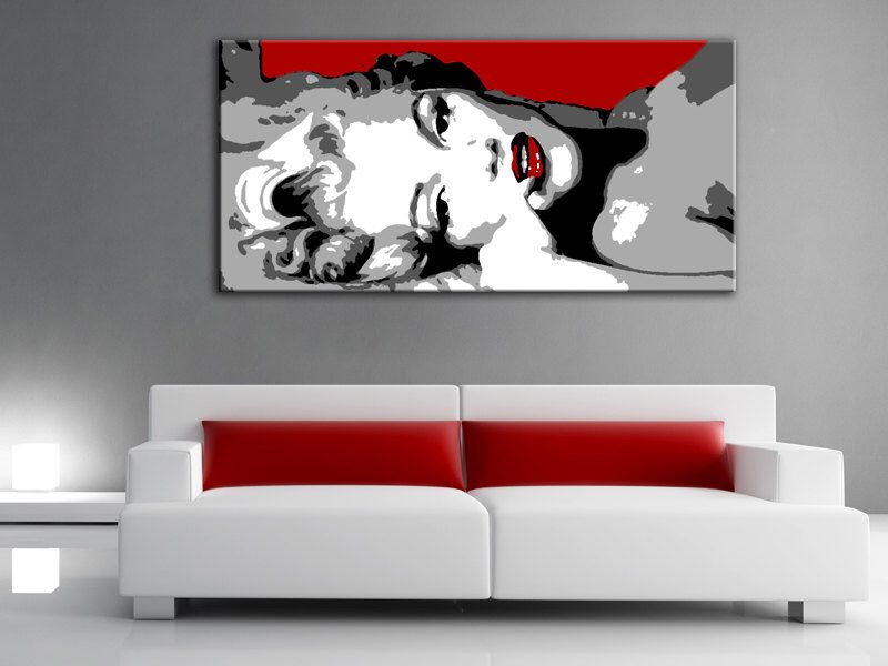800x600 Painting Marilyn Monroe Pop Art Hand Painted On Canvas. Acrylic - Marilyn Monroe Wall Painting