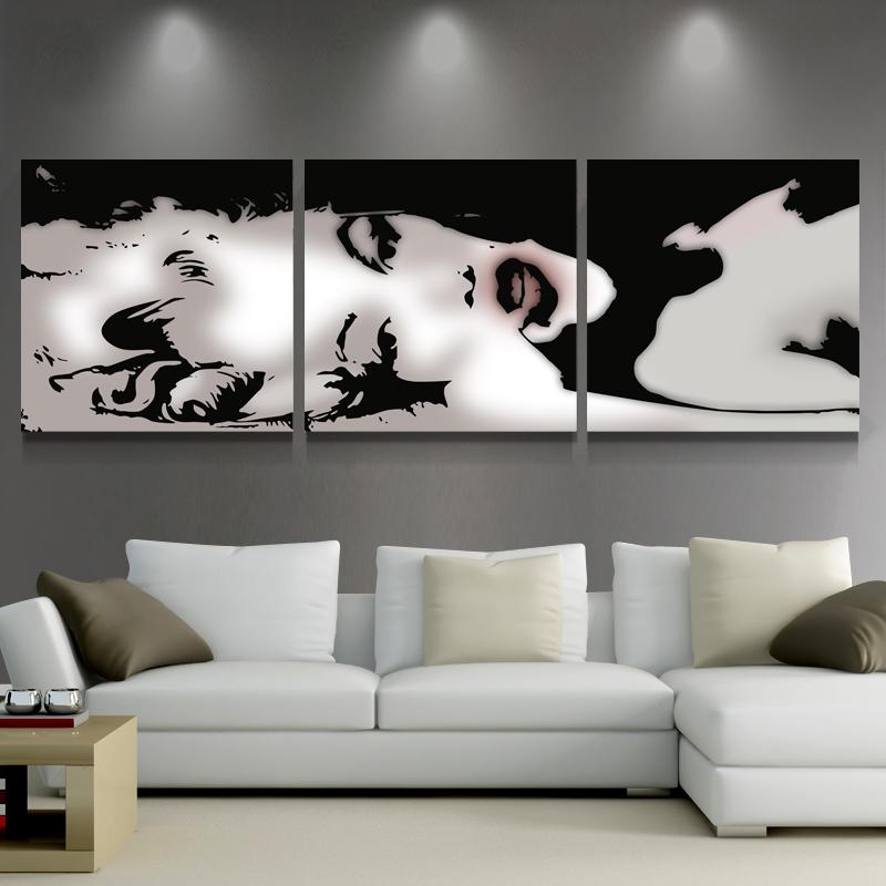 800x800 3 Panel Marilyn Monroe Wall Painting - Marilyn Monroe Wall Painting