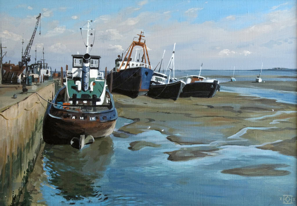 1024x710 Painting On The Medway Rob Adams A Painter's Blog - Marina Painting