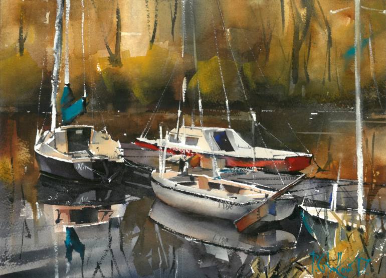 770x554 Saatchi Art Wroclaw Marina Painting By Pawel Gladkow - Marina Painting