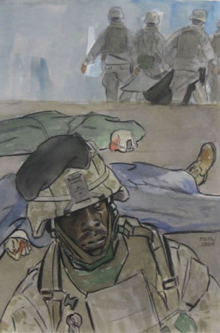 450x681 From The Archives War Through The Eyes Of A Combat Artist Nea - Marine Corps Painting