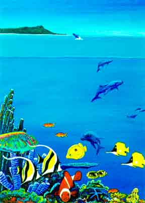 288x403 Hawaiian Marine Life Art Paintings Amp Prints For Sale By Hawaii - Marine Life Painting