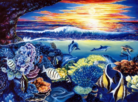 450x331 Marine Life Painting - Marine Life Painting