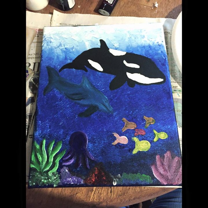 720x720 Marine Life - Marine Life Painting