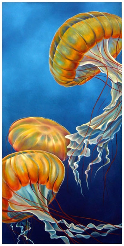 409x814 Cleo Vilett Paintings Marine Life Oils - Marine Life Painting