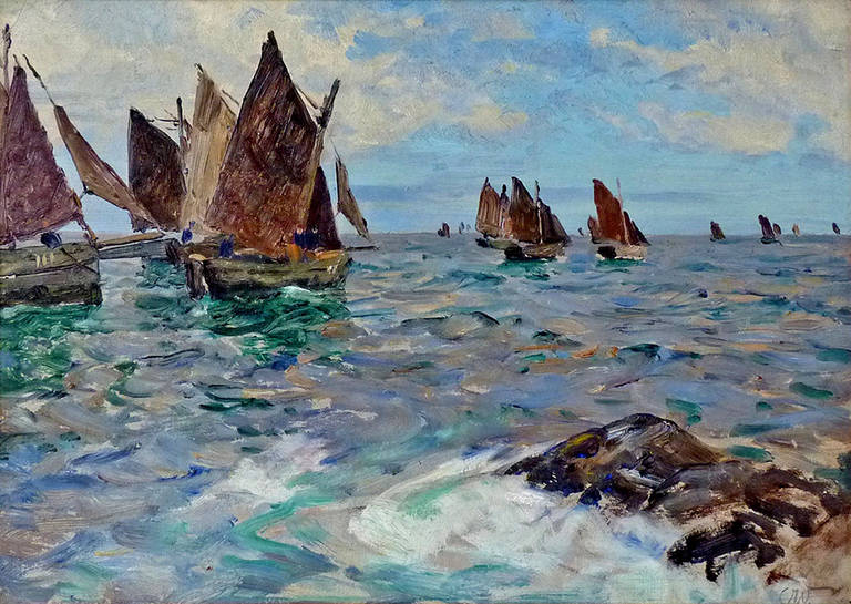 768x545 Cornelius Wagner - Marine Painting