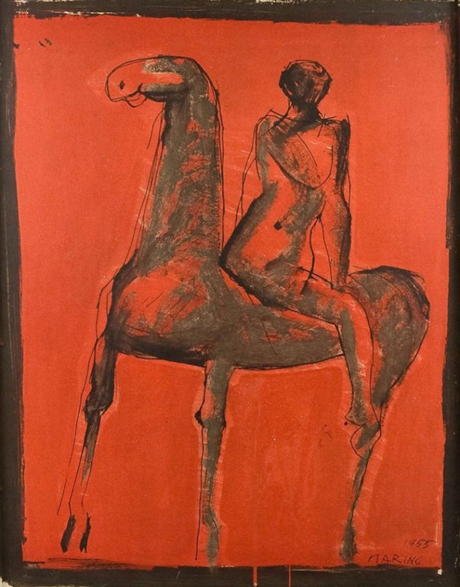 665x848 Marino Marini Horses, Horsemen, And The History Of Humankind - Marini Painting