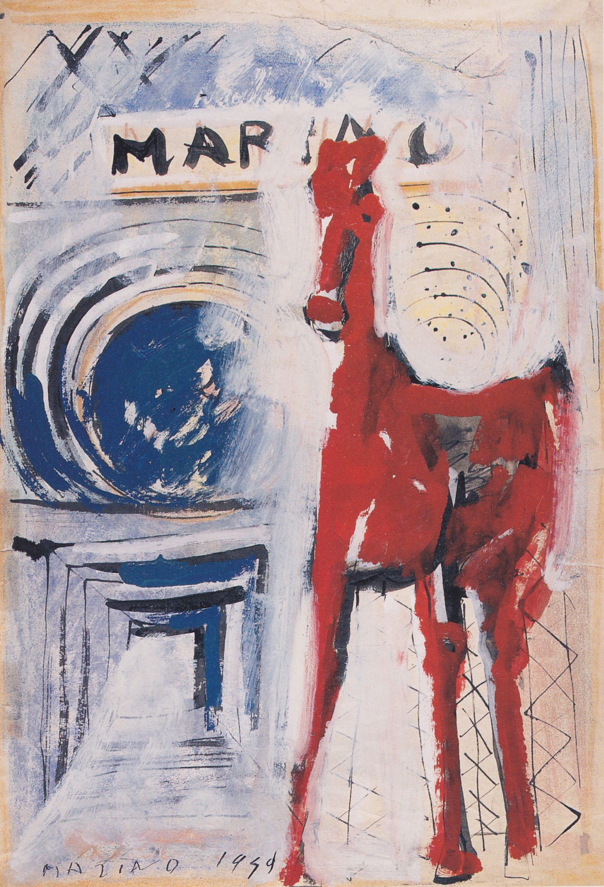 1226x1800 Epph Marino Marini's Poster For An Exhibition (1959) - Marini Painting