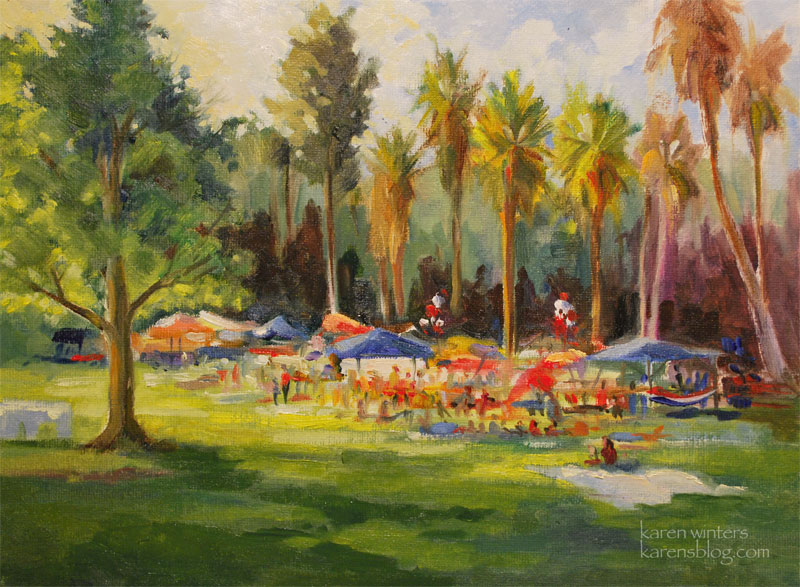 800x587 Lacy Park San Marino Plein Air California Oil Painting Fourth - Marino Painting