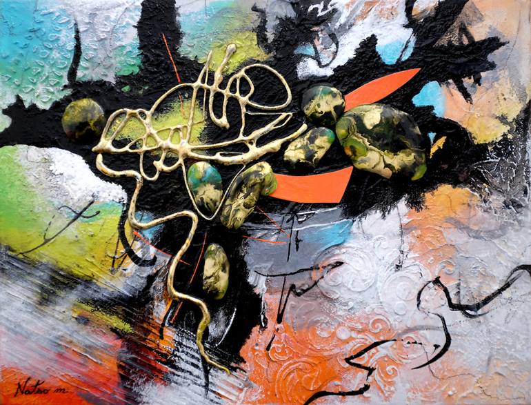 770x587 Saatchi Art Kimono's Dance Painting By Nathalie Marino - Marino Painting