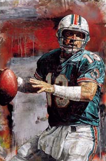 210x318 Dan Marino Painting By Stephen Holland. 2001 - Marino Painting