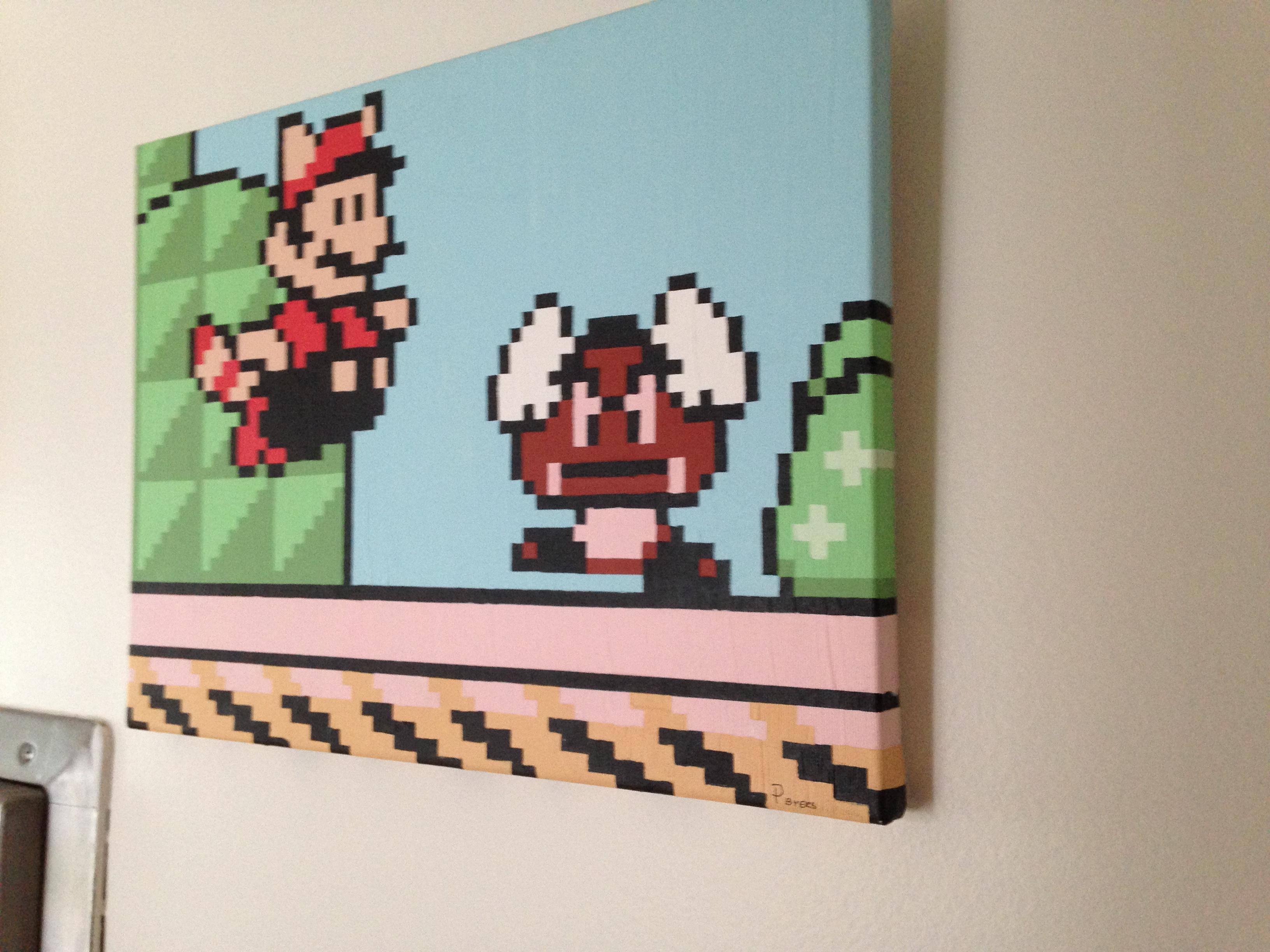 3264x2448 Super Mario Bros. 3 Painting - Mario Bros Painting