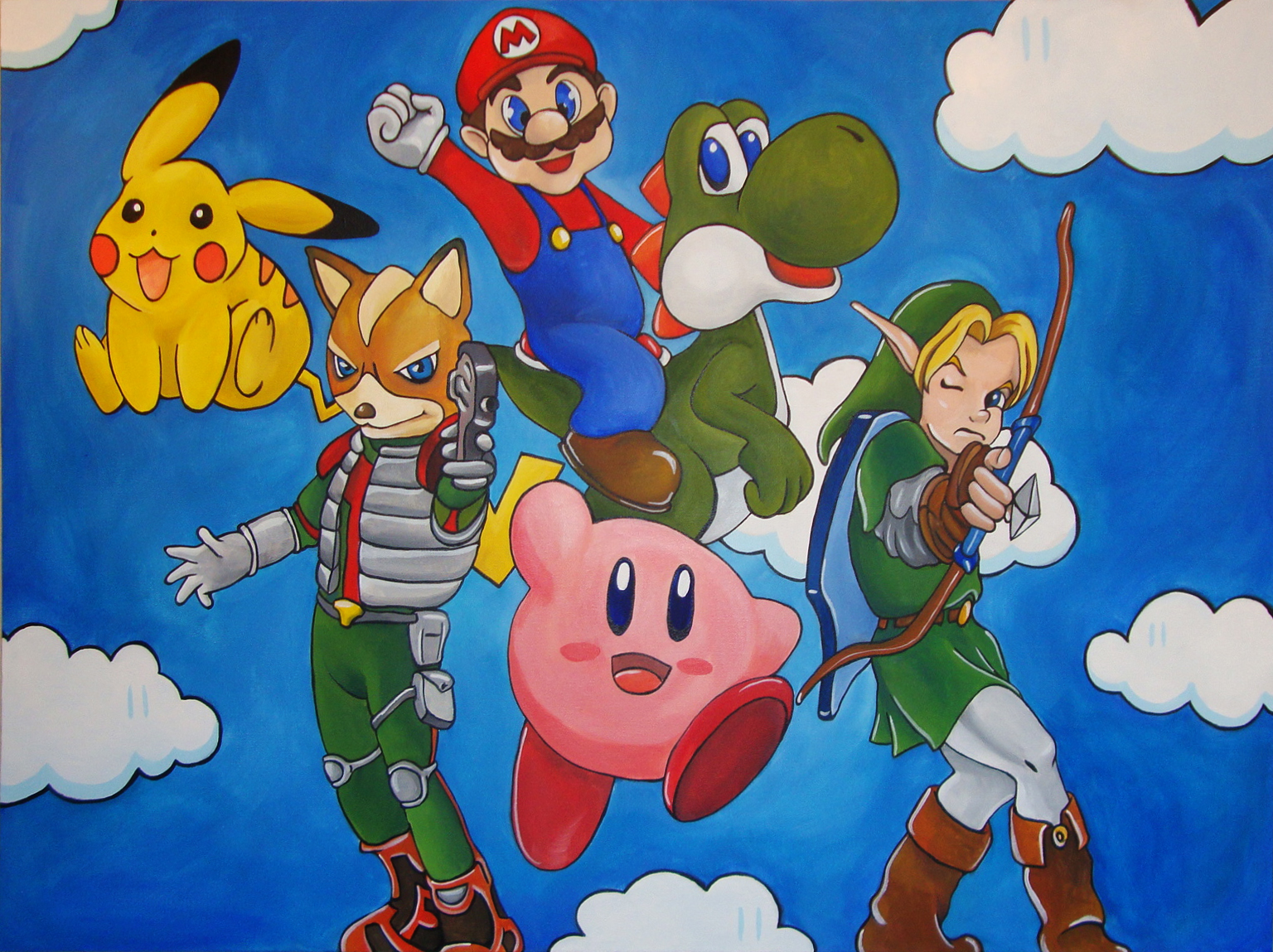 1536x1149 Super Mario Kart Painting (And A Short History) - Mario Bros Painting