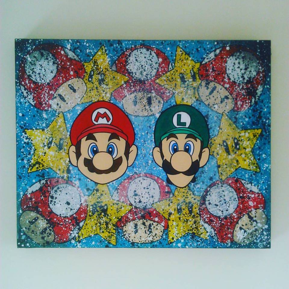 960x960 Op - Mario Brothers Painting