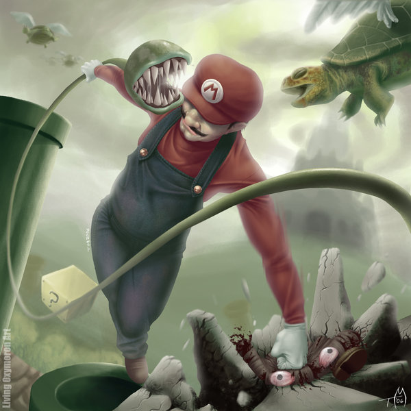 600x600 Super Mario Brothers Fanart By Zombie Graves - Mario Brothers Painting