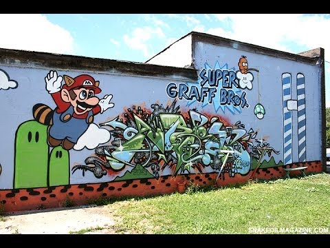 480x360 Super Mario Brothers Graffiti Wall - Mario Brothers Painting