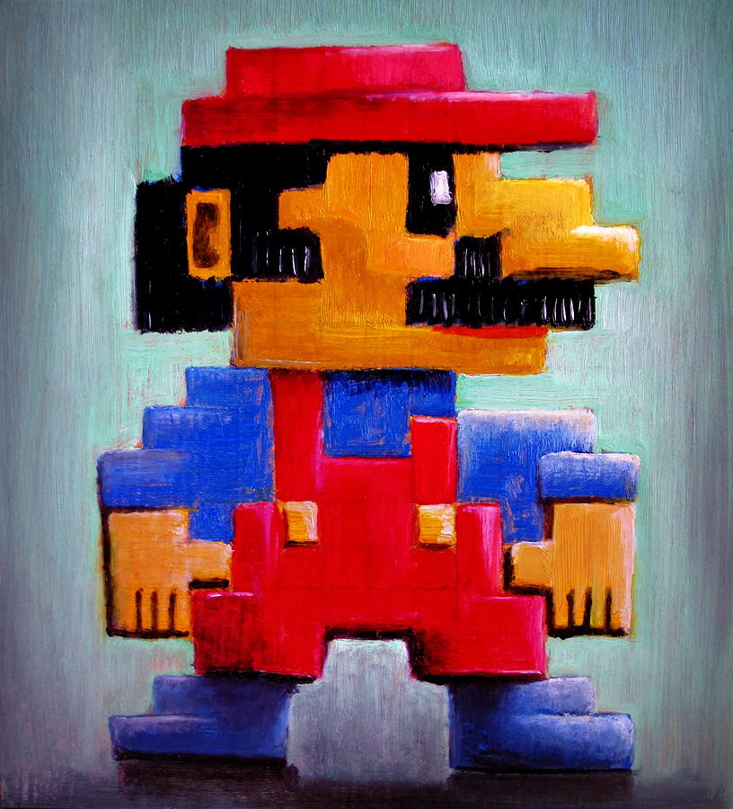 816x900 Super Mario Painting By Guojun Pan - Mario Canvas Painting