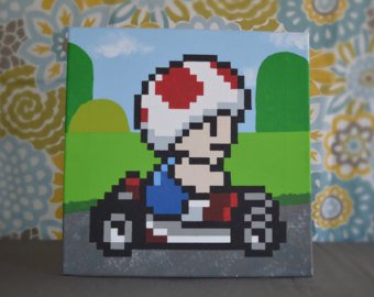 340x270 Mario Kart Painting Etsy - Mario Kart Painting