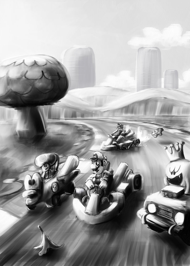 800x1123 Speed Paint - Mario Kart Painting