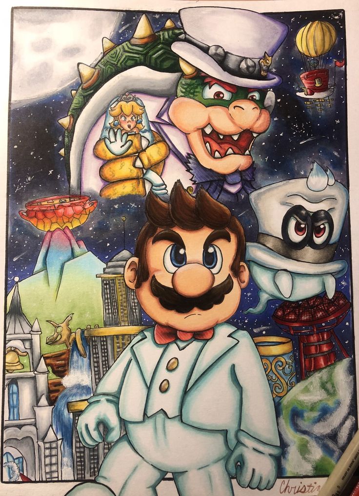 Mario Odyssey Painting At PaintingValley Com Explore Collection Of   Mario Odyssey Painting 13 