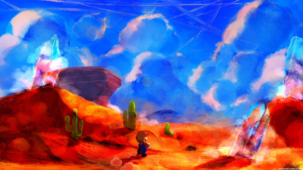 1280x720 Sand Kingdom - Mario Odyssey Painting
