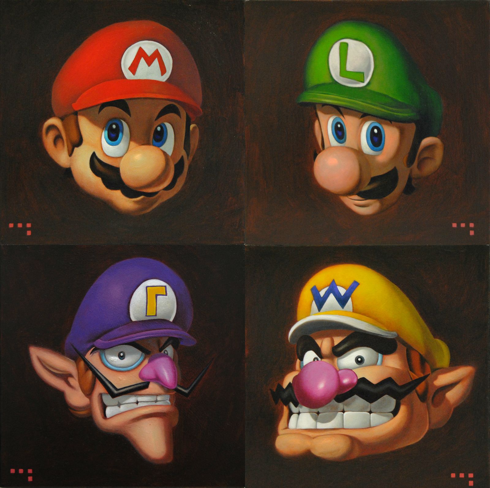 1600x1594 Mario Oil Paintings I Have Done - Mario Painting