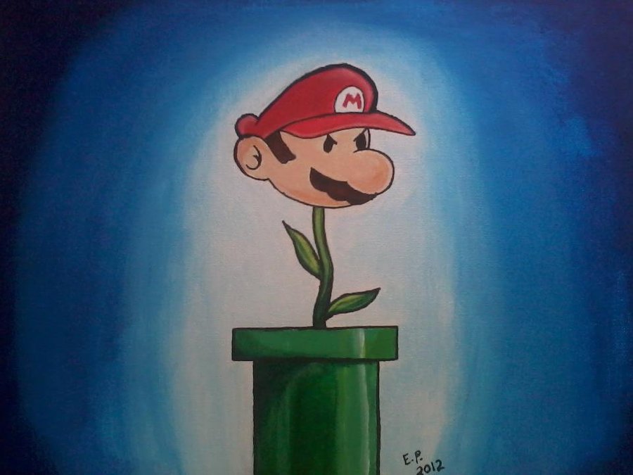 900x675 Mario Painting By Dragonslayernatsu - Mario Painting