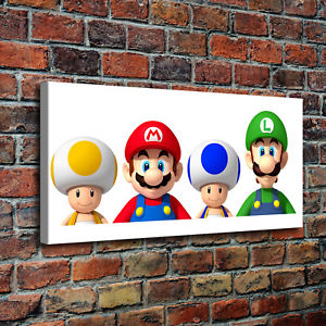 300x300 New Super Mario Bros Art Painting Hd Canvas Print 22x46 Home - Mario Painting